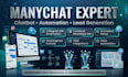 be your manychat, manychat expert, manychat chatbot, manychat automation