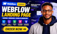 design webflow landing page , figma to webflow , responsive webflow website
