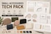 design non leather small leather accessories with tech pack