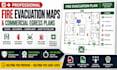 draft professional commercial egress plans and fire evacuation maps