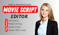 edit your screenplay, film pilot, tv pilot, feature script, movie script