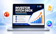 do pitch deck design, investor pitch, powerpoint presentation and google slides