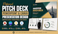 professional pitch deck, powerpoint  canva presentation