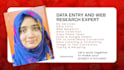 be your data entry and web research expert