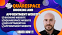 design a squarespace booking and appointment website with acuity scheduling