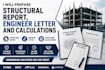 prepare structural report, engineer letter and calculations