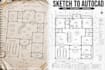 redraw sketch, PDF or blueprint into autocad floor plan