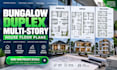 design bungalow, duplex and multi story house floor plans