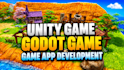 do 2d or 3d game with godot game or unity game, unity game development