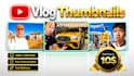 design eye catching vlog youtube thumbnails