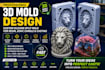 design a custom 3d printable silicone split mold for resin casting