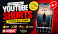 do basic short video long video editing for youtube
