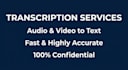 provide fast and accurate audio transcription or copy typing