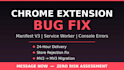 fix chrome extension errors update or migrate to manifest v3