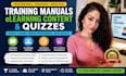create an engaging training manuals, elearning content and quizzes