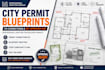 fix permit corrections and draft blueprints for city building permit