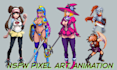 make nsfw pixel art pixel animation sprite sheet pixel art character animation
