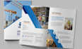 design construction firm company brochure, profile project portfolio in indesign