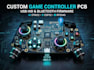 design custom game controller pcb with usb hid and bluetooth firmware