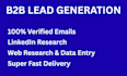 do b2b lead generation, VA, and data entry work