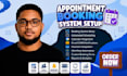 setup bookly appointment system on your website,