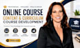 create online course content and curriculum