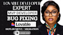 lovable expert lovable app developer lovable bug fixing lovable mvp developement