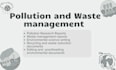 write detailed reports on pollution, waste management, environmental science