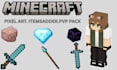 create custom minecraft gui texture pack, resource pack, pixel art, pvp pack