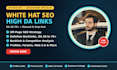 do white hat SEO backlink building with high da links