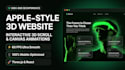 create an interactive 3d scroll animation website like apple