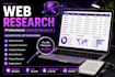 do web research, internet research and data collection