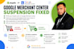 link shopify store with merchant center, run google ads, fix misrepresentation