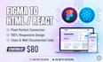 convert figma to react HTML CSS responsive website