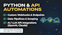 do custom python scripting, api integration, and webhooks automation