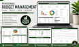 design custom google sheets, budget spreadsheet and invoice templates