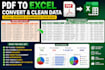 convert PDF to excel clean and summarize data