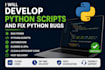 develop python scripts and fix python bugs