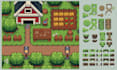 create pixel art tileset, pixel tilemap, sprite sheet, indie game assets topdown