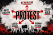 design urgent  protest and awareness campaign posters