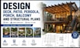 design deck, patio, pergola, porch, balcony and structural plans