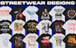 create a customized streetwear tshirt design