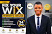 fix wix website bugs, errors, and responsive issues