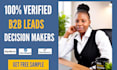 do targeted b2b lead generation, prospect list building, and email list building
