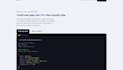 build a full stack web application and websites