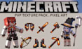 create custom spooky minecraft halloween texture pack skin blocks item pixel art