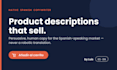write native spanish product descriptions that convert
