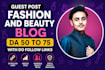 publish fashion posts with quality backlinks