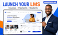 build lms website learning management system and course platform education site