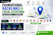 build foundational backlinks and local citations for SEO